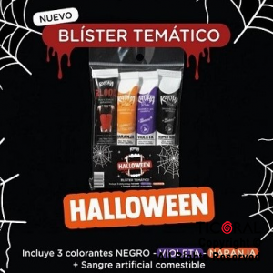 COLORANTE EN GEL HALLOWEEN + SANGRE COMESTIBLE (Pack x 4)